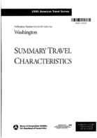 1995 American Travel Survey Summary Travel Characteristics Washington