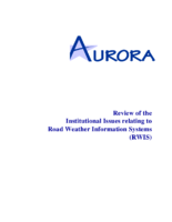 Review of the institutional issues relating to road weather information systems RWIS