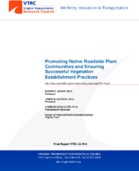 Promoting Native Roadside Plant Communities and Ensuring Successful Vegetation Establishment Practices