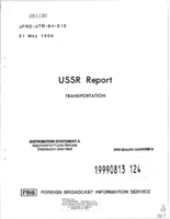 USSR Report Transportation