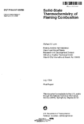 SolidState Thermochemistry of Flaming Combustion