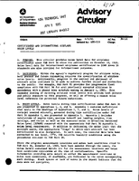 AC 361C Certificated and International Airplane Noise Levels