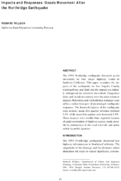 Impacts and responses goods movement after the Northridge Earthquake