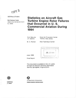 Statistics on Aircraft Gas Turbine Engine Rotor Failures that Occurred in U S Commercial Aviation During 1984