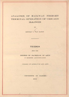 Analysis of Railway Freight Terminal Operation of Chicago Illinois