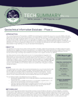 Geotechnical Information Database  Phase II Technical Summary Report