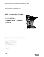 ITS system specification Appendix A architectural tradeoff analysis