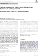 Surficial Stabilization of WildfireBurnt Hillslopes Using Xanthan Gum and Polyacrylamide