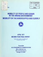 Mobility of people and goods in the urban environment  Mobility of the handicapped and elderly