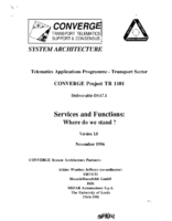 Telematics Applications Programme  Transport Sector Services And Functions Where Do We Stand