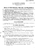 Status CAA Releases Manuals And Regulations