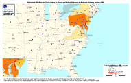 Estimated FAF Flow for Trucks Going To From and Within Delaware on National Highway System 2050