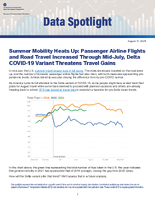Summer Mobility Heats Up Passenger Airline Flights and Road Travel Increased Through MidJuly Delta COVID19 Variant Threatens Travel Gains