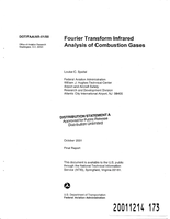Fourier Transform Infrared Analysis of Combustion Gases