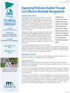 Improving Pollinator Habitat through CostEffective Roadside Revegetation Technical Summary