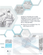 Identifying Weighting and Causality Modeling of Social and Economic Barriers to Rapid Infrastructure Recovery From Natural Disasters A Study of Hurricanes Harvey Irma and Maria