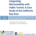 Integrating Micromobility with Public Transit A Case Study of the California Bay Area