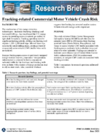 Frackingrelated Commercial Motor Vehicle Crash Risk Research Brief