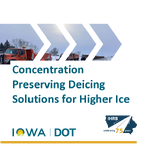 Concentration Preserving Deicing Solutions for Higher Ice Melting