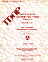 Truck Design Optimization Project Phase II Analysis Plan