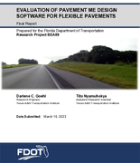 Evaluation of Pavement ME Design Software for Flexible Pavements