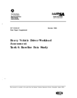Heavy vehicle driver workload assessment Task 6 baseline data study