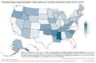 Fatalities Requiring Extrication State Rates per 100000 Licensed Drivers 2020  2024