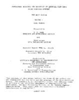 Procedural research for reporting of material test data using computer systems  the MATT System  Volume 1  user manual