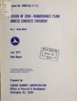 Design of ZeroMaintenance Plain Jointed Concrete Pavement Vol II  Design Manual