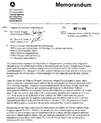 Transfer of Funds for Transit Projects Memorandum