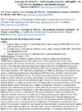 Assessing the Three EsEnvironment Economy and Equityin Climate Action Plans supporting datasets