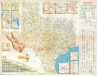 Texas Official Highway Travel Map May 1 1957