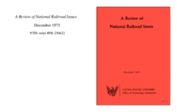 Review of National Railroad Issues