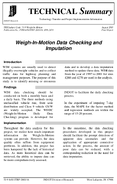 WeighinMotion Data Checking and Imputation Technical Summary