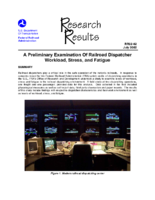 A Preliminary Examination of Railroad Dispatcher Workload Stress and Fatigue Research Results
