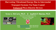 Harvesting Vibrational Energy Due to Intermodal Systems via Nano Coated Piezo Electric Devices Presentation