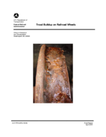 Tread buildup on railroad wheels
