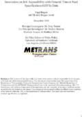 Innovation on Job Accessibility With General Transit Feed Specification GTFS Data