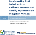 Benchmarking GHG Emissions From California Concrete and Readily Implementable Mitigation Methods