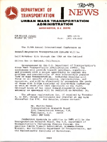 Department of Transportation News Urban Mass Transportation Administration UMTA 13374