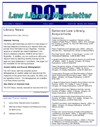 DOT Law Library Newsletter Fall 2001