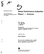 Wheel Performance Evaluation Phase I  Analysis