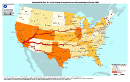 Estimated FAF Flow for Trucks Passing Through Arizona on National Highway System 2050