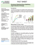 Reclaimed Stabilized Base  Stabilizing Agent Selection  Design Fact Sheet