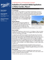 Evaluation of Connected Vehicle Applications on Mahan Corridor Phase II Summary