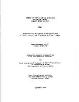 Summary of Traffic Control Guidelines for Special Events Summary Report