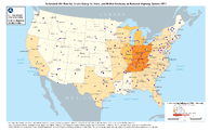 Estimated FAF Flow for Trucks Going To From and Within Kentucky on National Highway System 2017