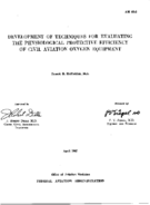 Development of Techniques for Evaluating the Physiological Protective Efficiency of Civil Aviation Oxygen Equipment