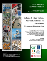 HighVolume Recycled Materials for Sustainable Pavement Construction