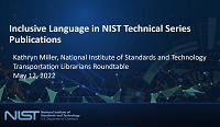 Inclusive Language in NIST Technical Series Publications